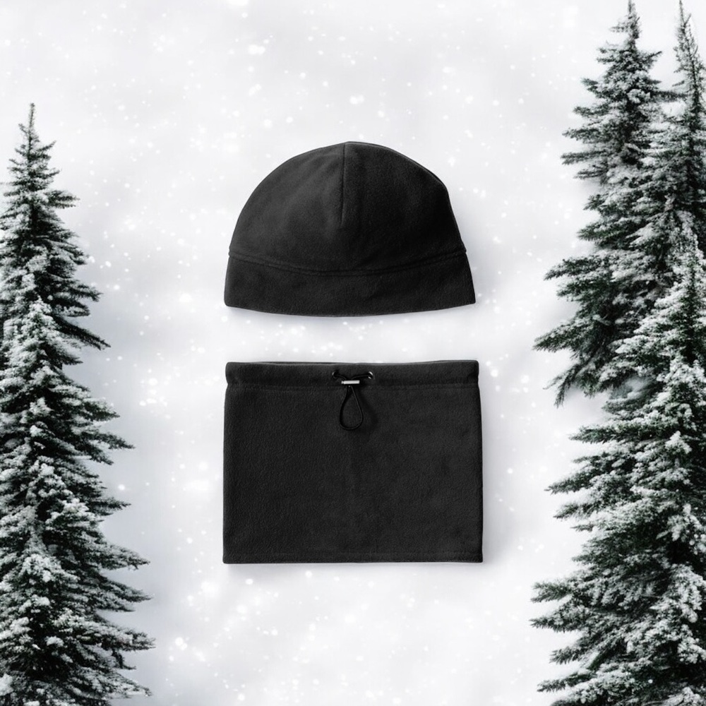 Amazon Essentials Unisex Adults' Fleece Hat and Gaiter Set,